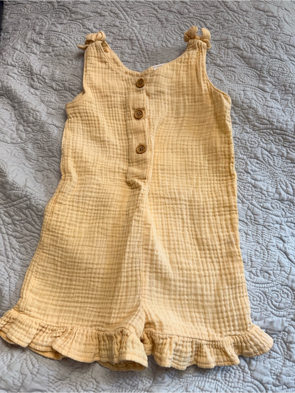 Modern Moments by Gerber Yellow Gauze Ruffle Romper